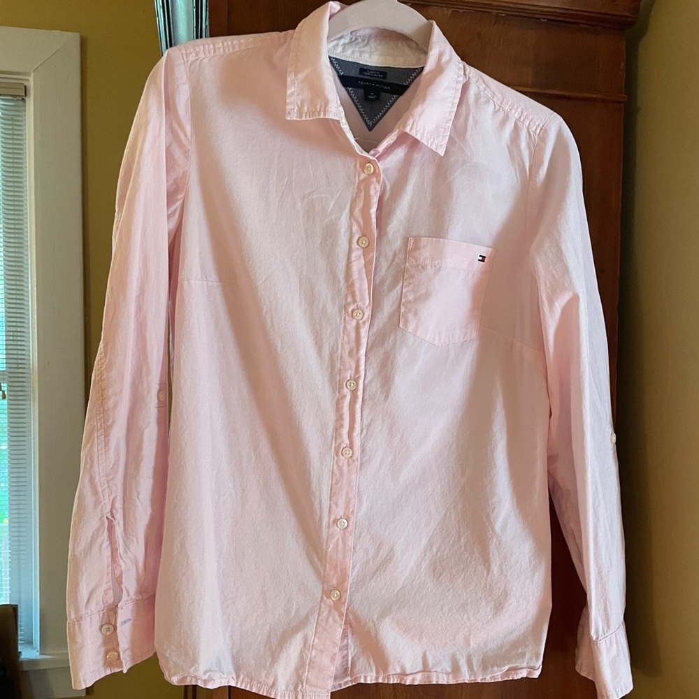 Pink Tommy Hilfiger Button-Down Shirt
